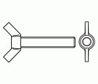 WING SCREW ZP, Tornillo mariposa en acabado zincado